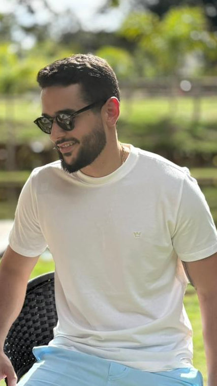 Camiseta Masculina Acesso Basíca Branco Off